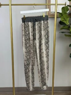 Snake Print Waist Tie Jogger | S - L *Final Sale*
