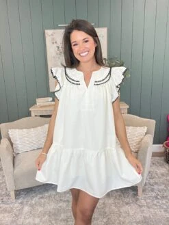 Ruffle Sleeved Dress | S - L