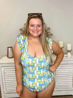 Retro Print One Piece Swimsuit| S-3XL *Final Sale*