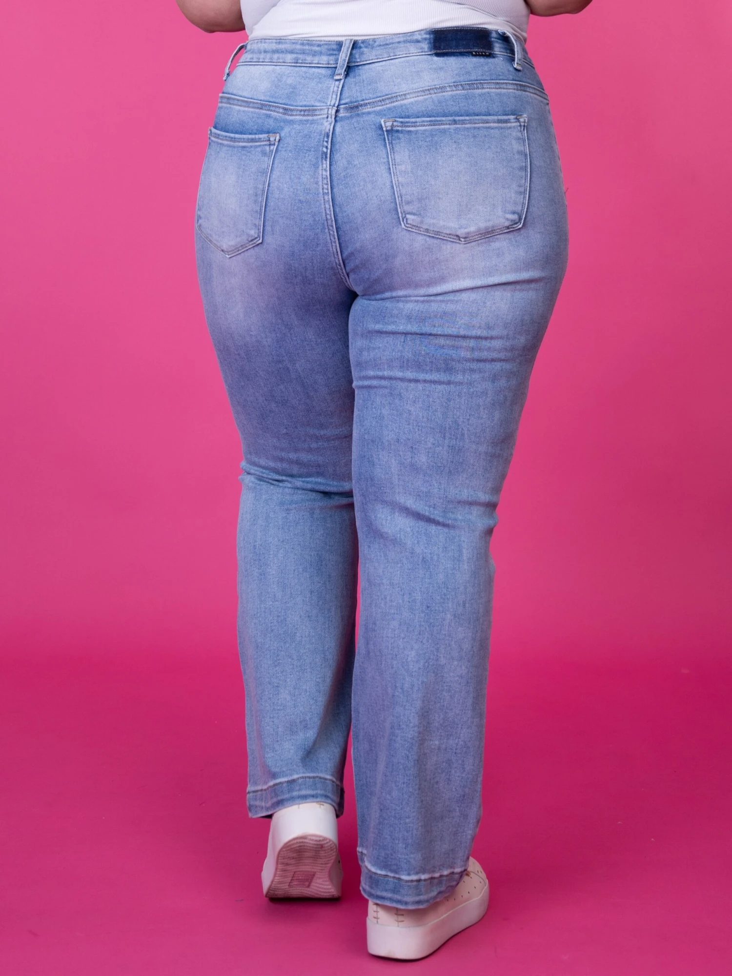 Risen High Rise Patch Pocket Straight Leg Jeans | 0-3X - Image 4