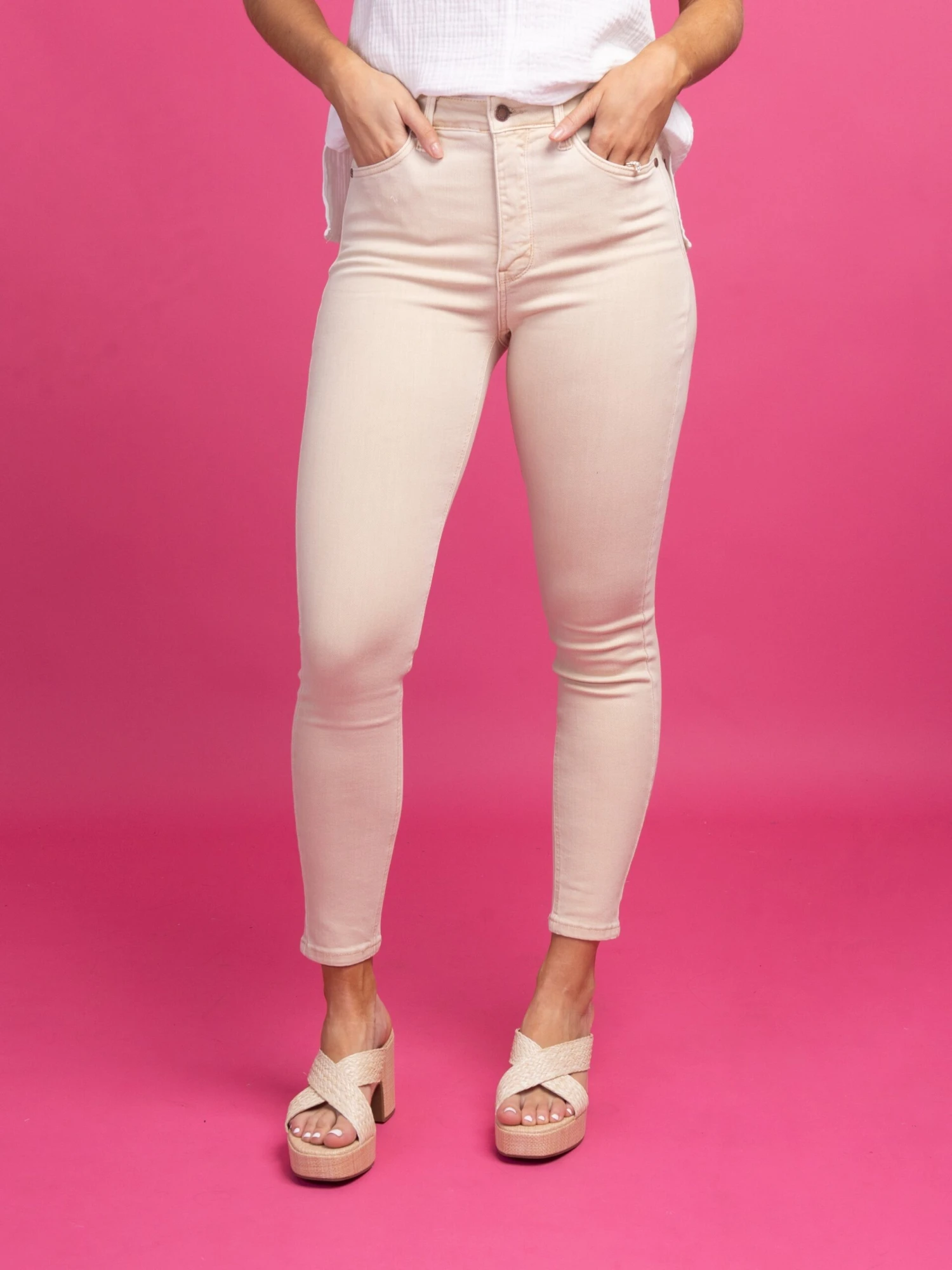 Judy Blue High Waist Garment Dyed Tummy Control Skinny Jeans | 0-24 - Image 2