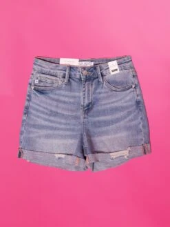 Judy Blue High Waist Destroy Cuffed Shorts | S - 3XL
