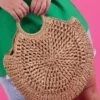 Straw Round Handle Bag