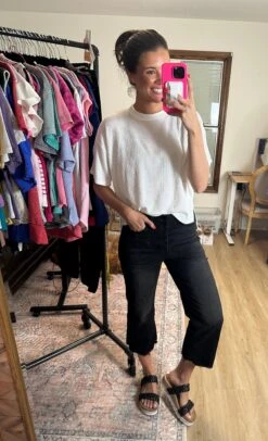 Judy Blue Destroy Raw Hem Wide Crop Jeans | 0-24W