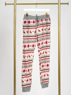 Christmas Mixed Print Drawstring Joggers | S-3X