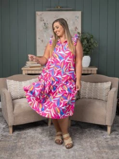 Woven Print Midi Dress | S - XL