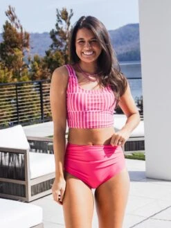 Coral Reef Square Neck Striped Swim Top | S-3X *Final Sale*