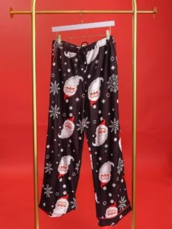 Santa Drawstring Lounge Pajama Pants W/ Side Pockets | S - L