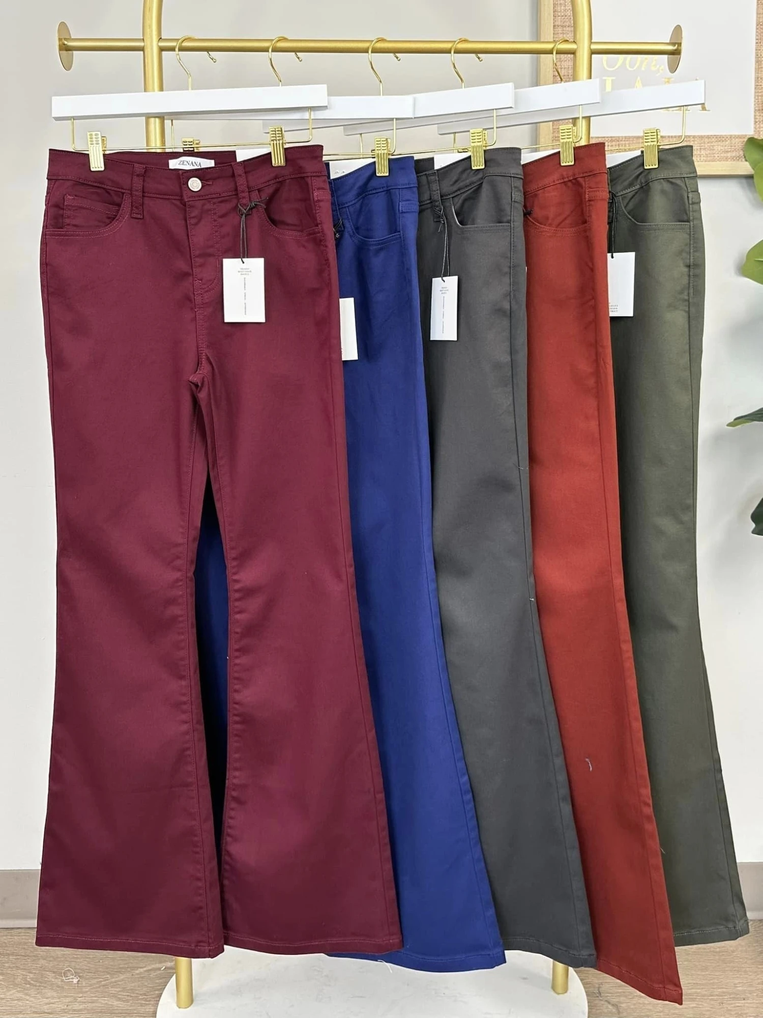 Zenana High-Rise Bootcut Color Denim Jeans| S - 3X