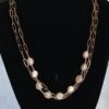 Gold Cream Fashion Necklace