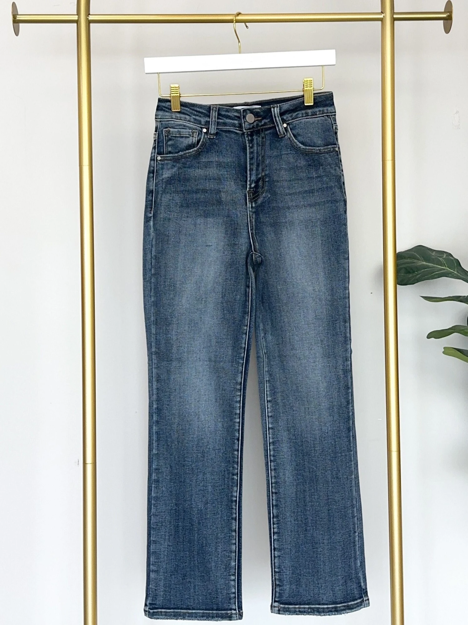 Risen High Rise Crop Straight Jeans | 0 - 3X