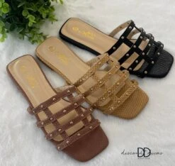 Gold Stud Slip On Sandal | 5.5-11 | Final Sale