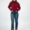 Judy Blue High Waist Straight Leg Jeans W/ Plaid Cuff | 0-24