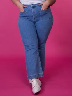 Risen Front Patch Pocket Crop Bootcut Jeans | 0-3X