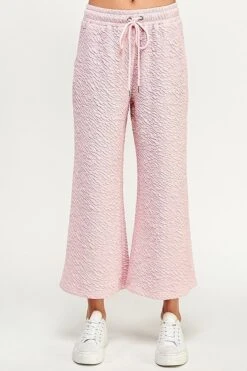 See And Be Seen Textured Cropped Wide Pants | S - 3XL Set W/ Sku50086