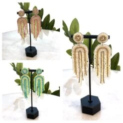 U Shape Multi Color Dangle Earrings