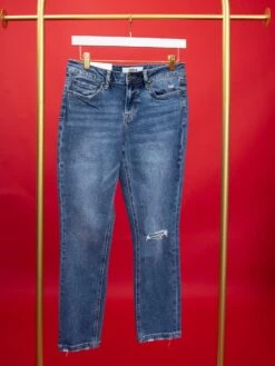 Mid-Rise Slim Fit Crop Jeans W/ Distressing | 0 - 15