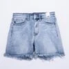 Judy Blue High Waist Fray Hem Cut Off Dad Shorts | S - 3XL