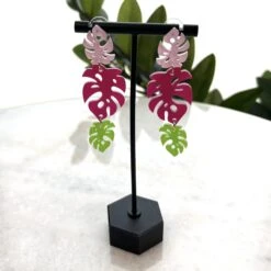 Tropical Leaf Dangle Earring