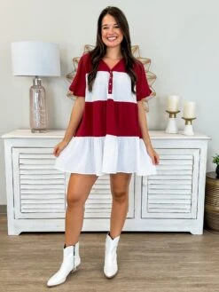 Colorblock Babydoll Mini Dress | S - L
