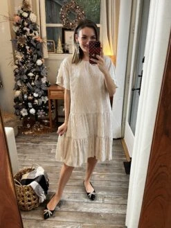 Metallic Pleats Tier| S-3XL *Final Sale*