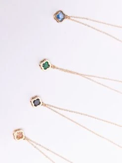 Dainty Chain Link Necklace W/ Quatrefoil Pendant