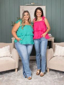 Risen High Rise Ankle Flare Side Shadow Seam Detail W/ Slit Jeans | 0-3X