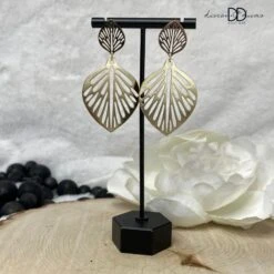 Double Leaf Filigree Earrings