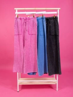 Wide Leg Drawstring Gauze Pants | S-L
