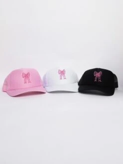 Zenana Trucker Hat W/ Coquette Embroidered Ribbon