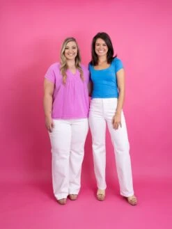 Judy Blue High Waist Braided Waist Band Wide Leg Jeans | 0-24