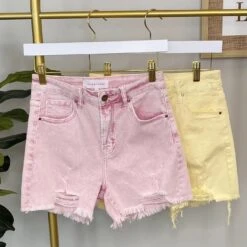 Risen High Rise Distressed Shorts | S - XL *Final Sale*