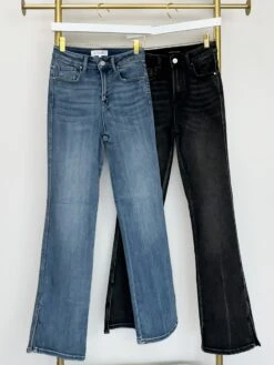 Risen High Rise Straight Leg Jeans W/ Slit | 0 - 3X