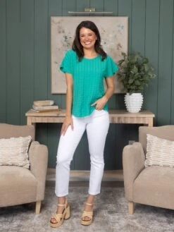 Mica Denim Mid Rise Ankle Straight Leg Jeans | 0 - 20