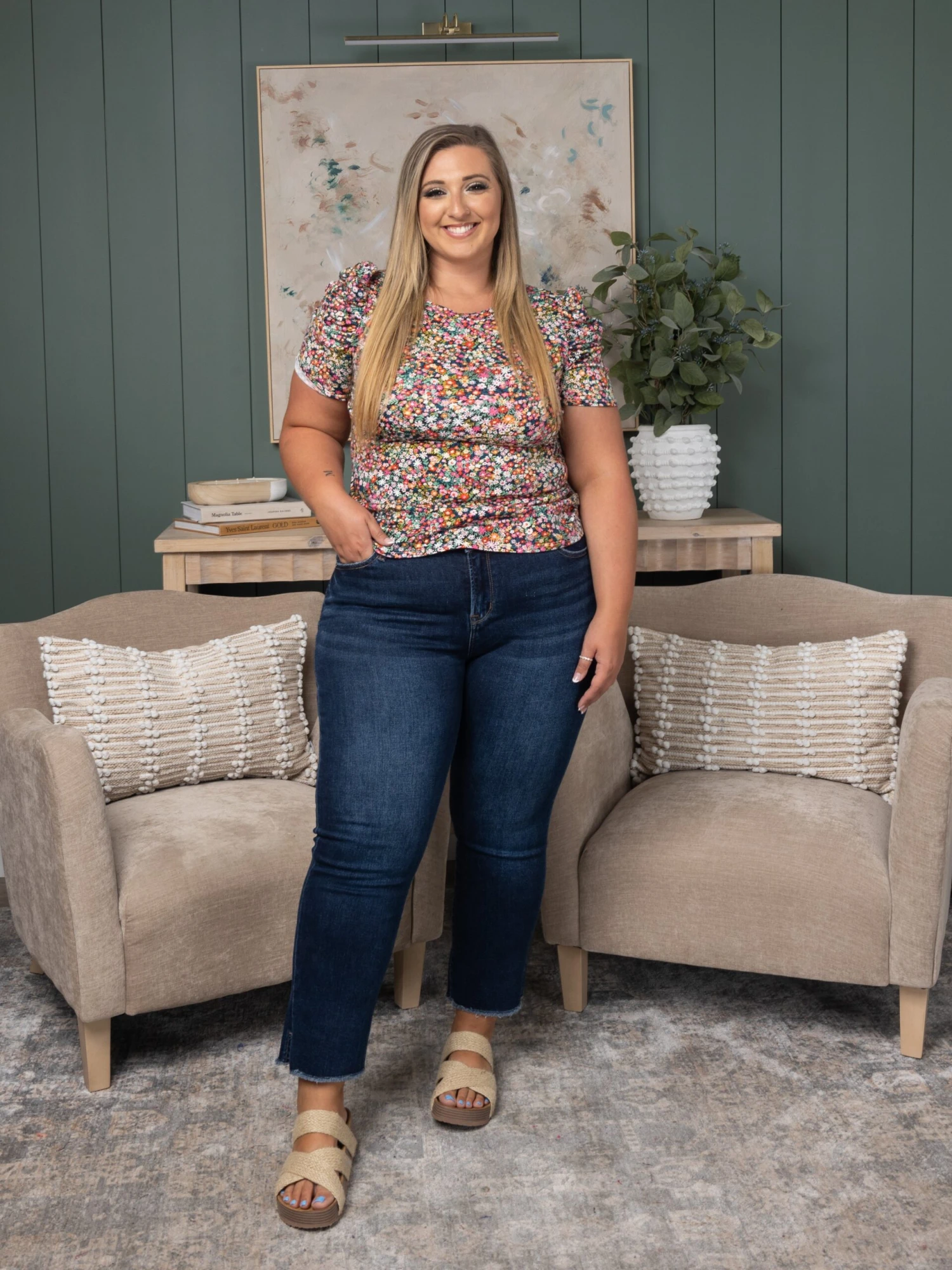 Mica Denim Mid Rise Crop Leg Jeans | 0-15 - Image 4