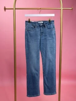 Vervet Mid Rise Slim Ankle Straight Leg Jeans | 0 - 22