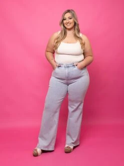 Risen High Rise 90's Wide Leg Jean- Light Wash | 1 - 3X