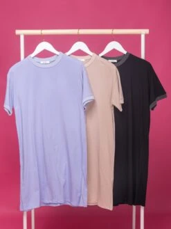 Cotton Ribbed Contrast Dress | S - L