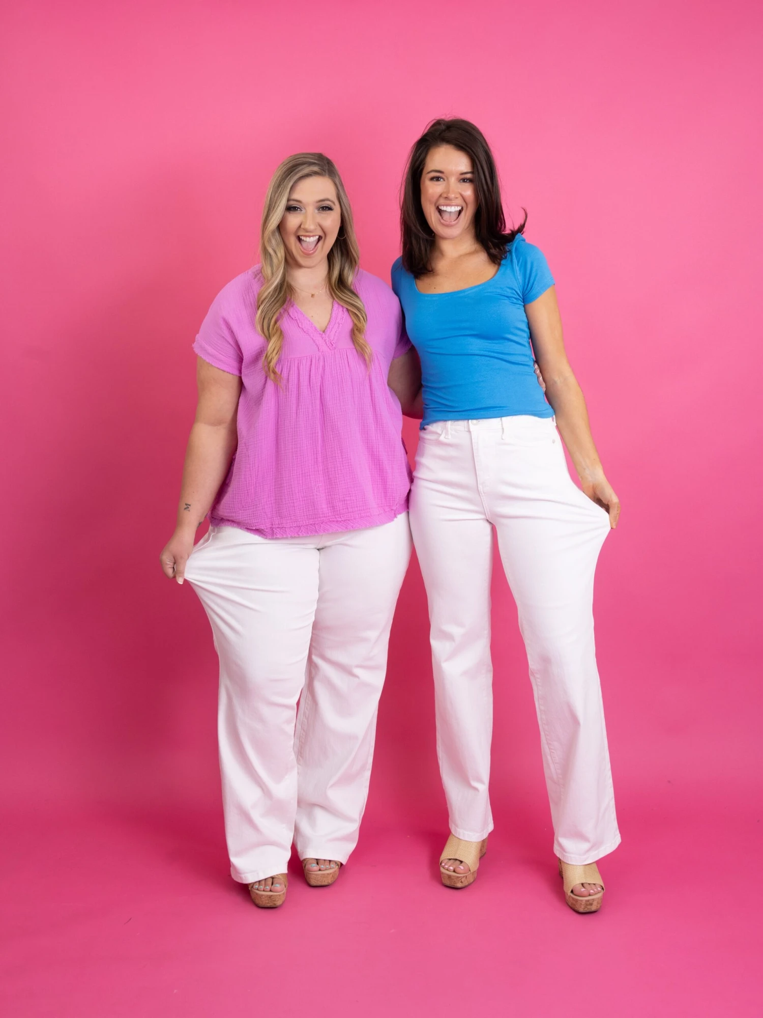 Judy Blue High Waist Braided Waist Band Wide Leg Jeans | 0-24 - Image 8