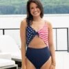 American Flag One Piece Swim Suit | S-L *Final Sale*