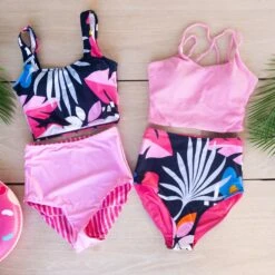 Coral Reef Reversible Midi Swim Bottoms| S-3X *Final Sale*