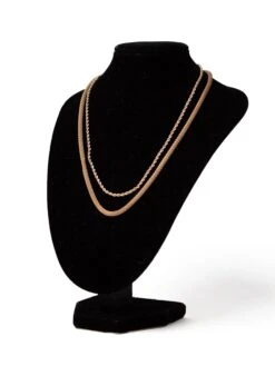 Layered Metal Chain Necklace