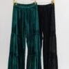 Tiered Velvet Pants W/ Elastic Waistband | S - 3XL