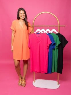 STACCATO V-Neck Short Sleeve Dress | S - L