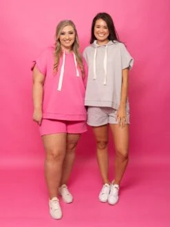 High Waisted Solid Knit Shorts | S - 3X Set W/ Sku49993