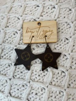 Upcycled Star Earrings *Final Sale*
