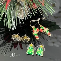 Candy Cane Earring Set