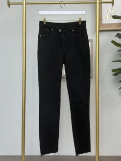 Risen High Rise Cross Over Ankle Skinny Jeans| 1-3X