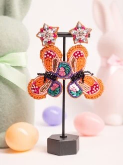 Chic Butterfly Beaded Earrings