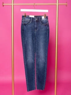 Judy Blue Mid Rise Vintage Raw Hem Skinny Jeans | 0 - 24